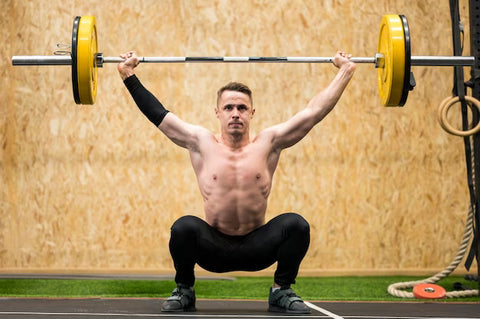 Man doing weightlifting