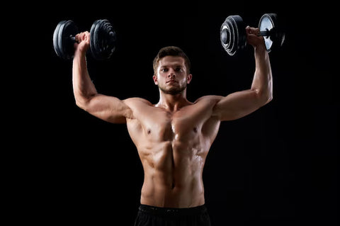 Man doing shoulder workout