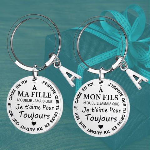 porte clef A MON Fils A MA Fille To My Son Daughter I Love You Forever