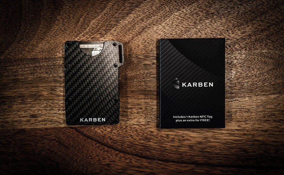 Karben wallet on table