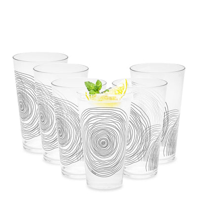 14oz Spidy Plastic Tumbler Set of 6 - White