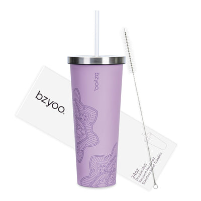 Straw Tumbler Reusable Vacuum Tumbler With Straw Double Wall - Temu