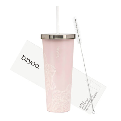 Straw Tumbler Reusable Vacuum Tumbler With Straw Double Wall - Temu