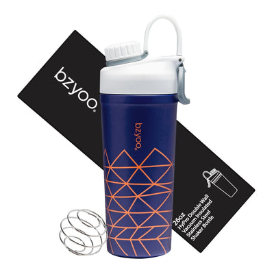 Double Wall Stainless Steel Shaker Bottle for Protein Mixes - HLB-B-71AW -  IdeaStage Promotional Products