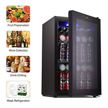 Load image into Gallery viewer, Joy Pebble Beverage Cooler and Refrigerator Mini Fridge with Glass Door for Soda Beer or Wine Small Drink Cooler for Home Office or Bar (2.3 cu.ft)
