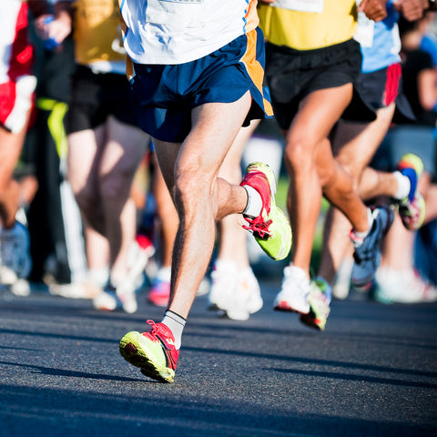 Runner's legs and feet