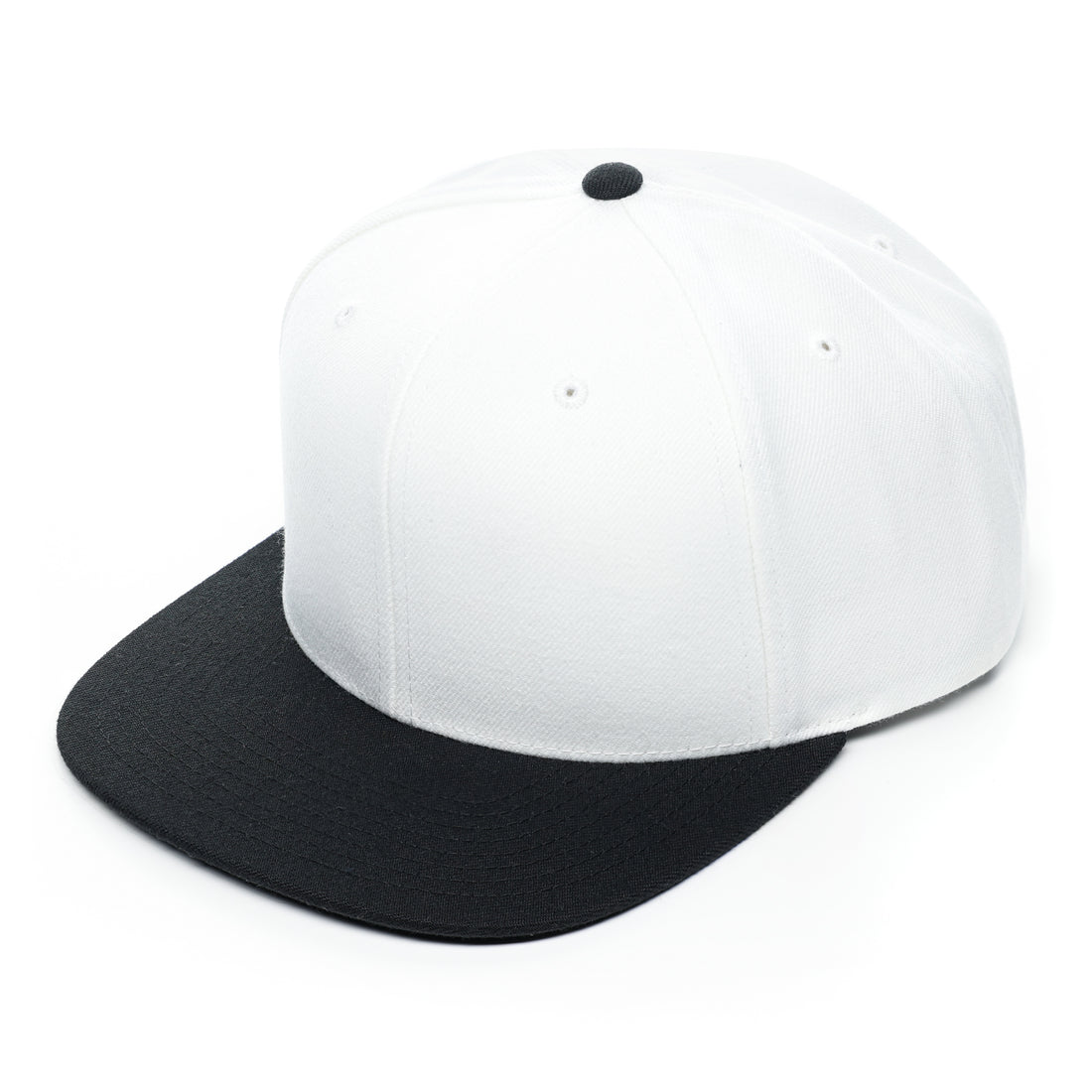 white hat with black bill