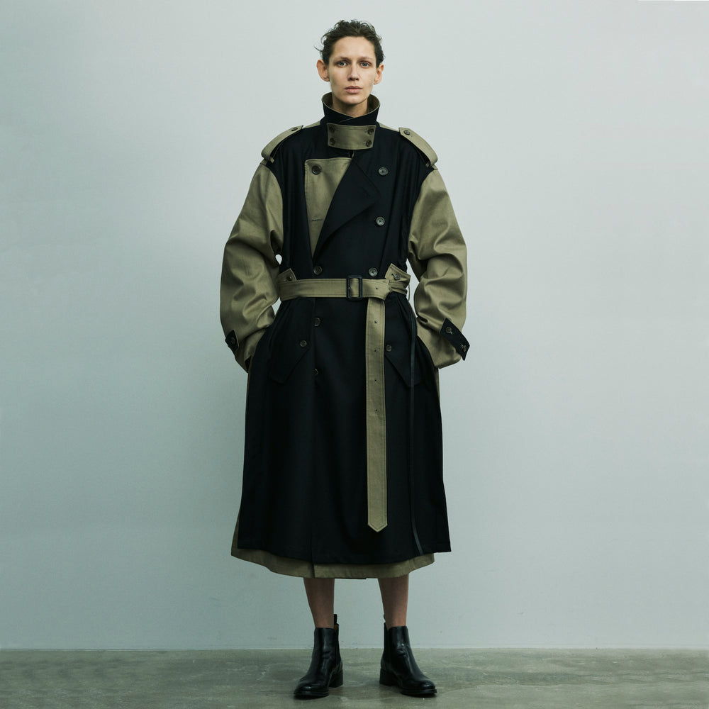 OVERSIZED DOUBLE LAPELLED TRENCH COAT | labiela.com