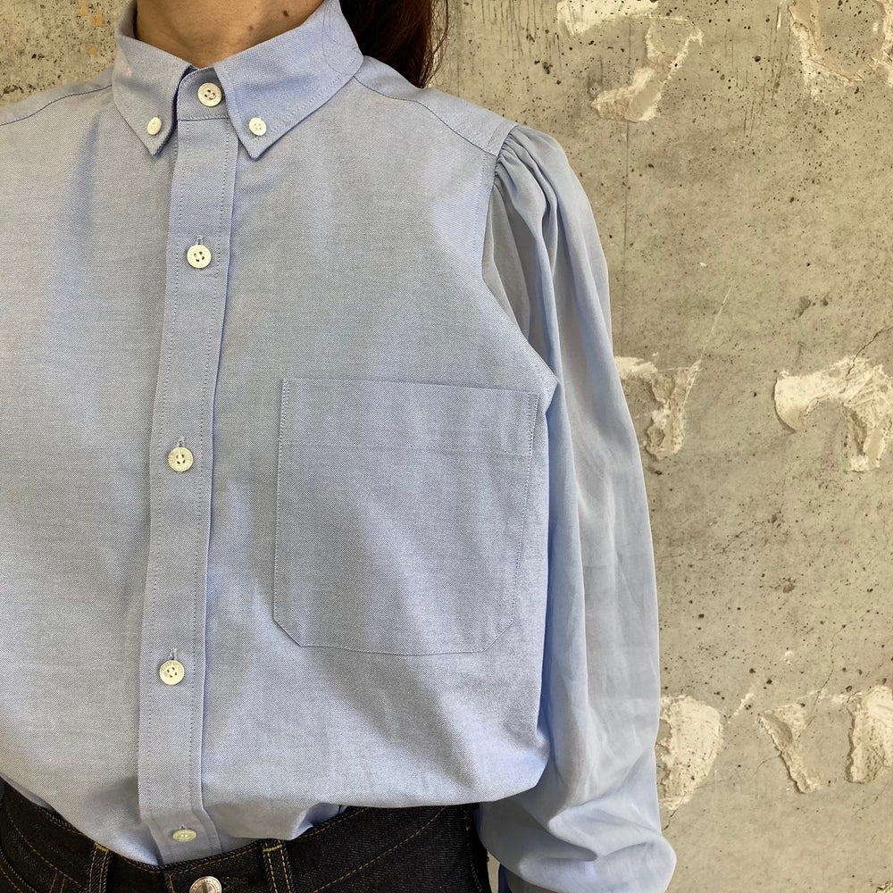 HYKE OXFORD VOILE B.D. SHIRT ブルー サイズ1 100 ％品質保証 www.esn