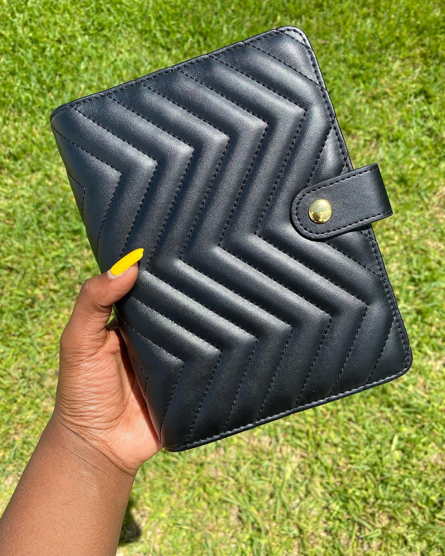 Black Quilted A6 Binder