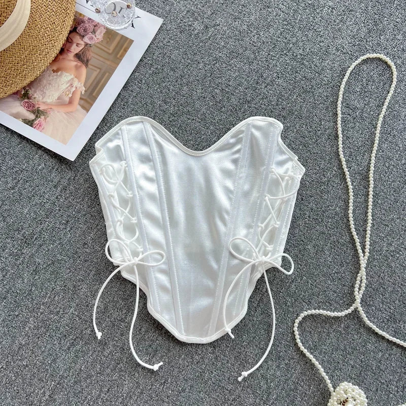 Strapless Shirred Crop Top - Fashionable Women's Tube Tops - Image 8