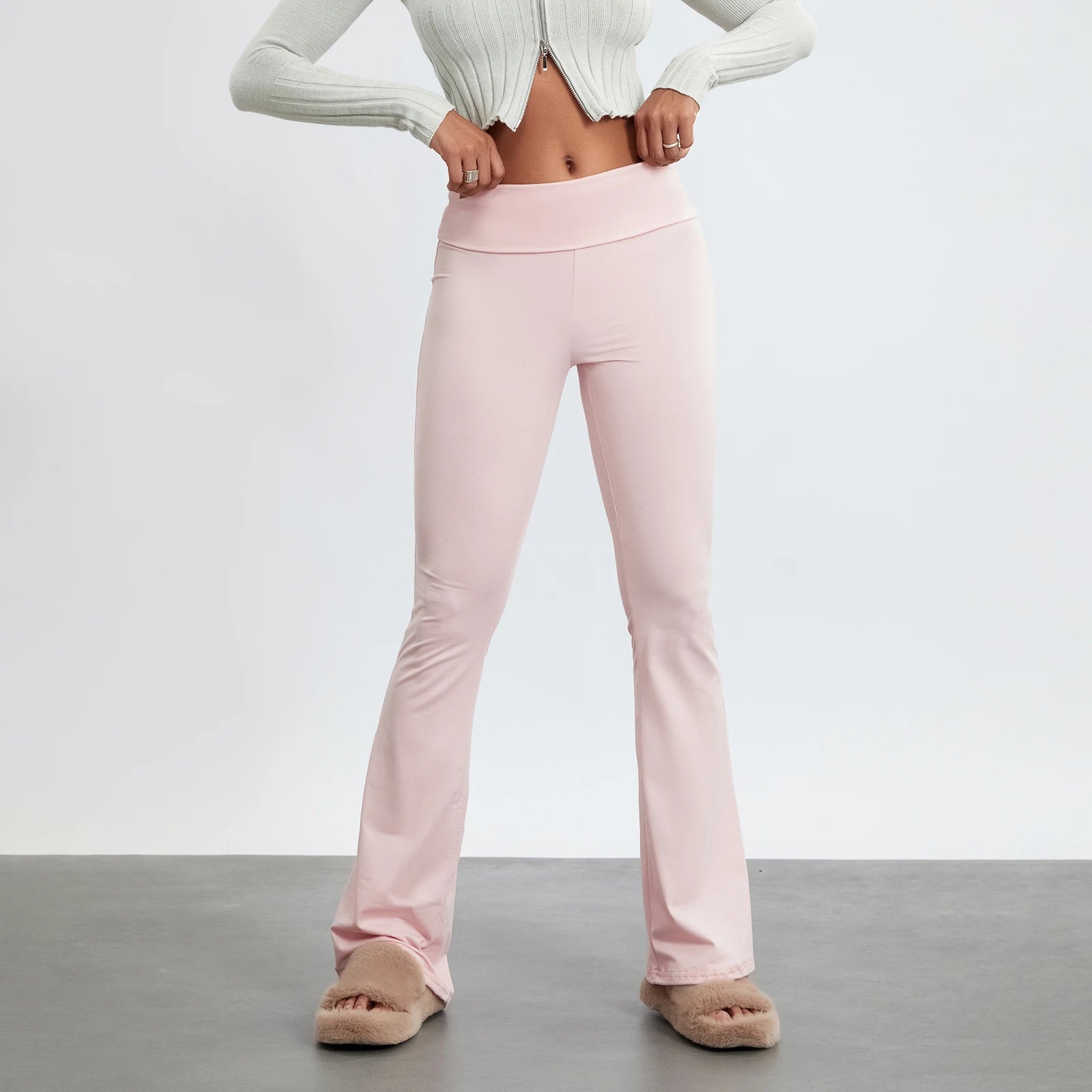 High Waisted Stretch Flared Pants - Women's Slimming Bell Bottoms - Image 4