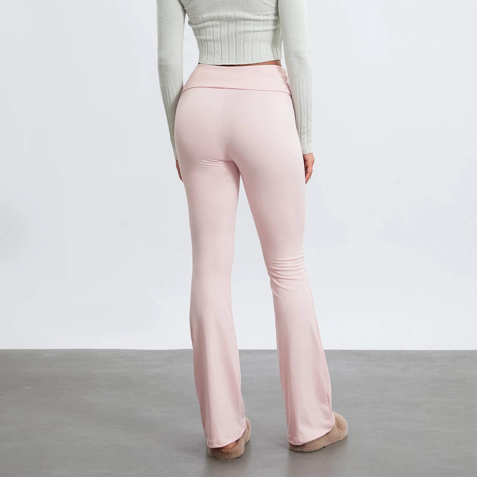 High Waisted Stretch Flared Pants - Women's Slimming Bell Bottoms - Image 3