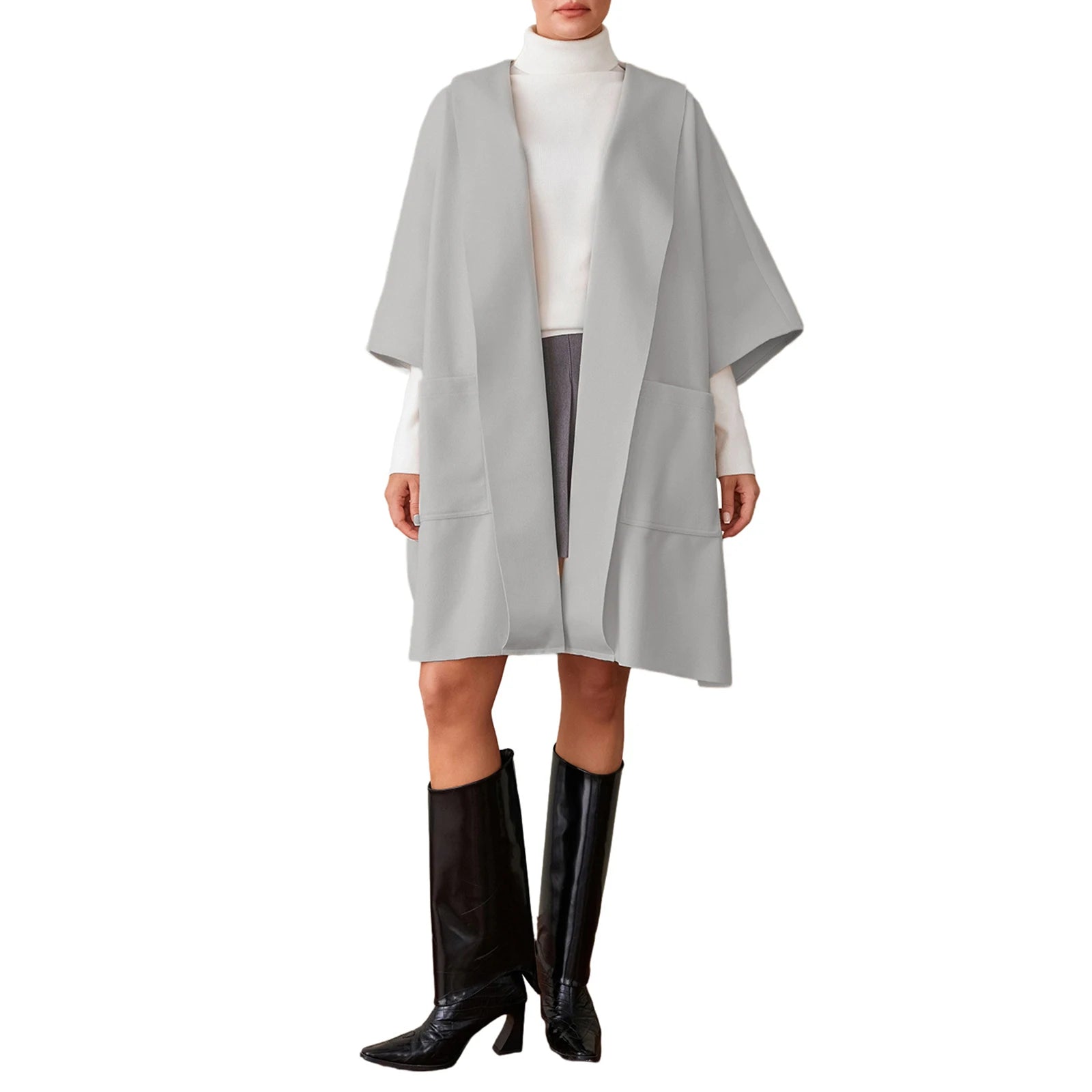Loose Hooded Outerwear Cardigan Coat with Pockets for Women - Image 11