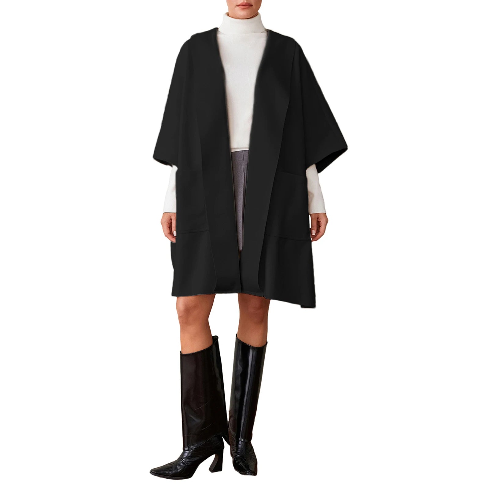 Loose Hooded Outerwear Cardigan Coat with Pockets for Women - Image 2