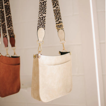 Caitlyn Faux Leather Crossbody - Cream