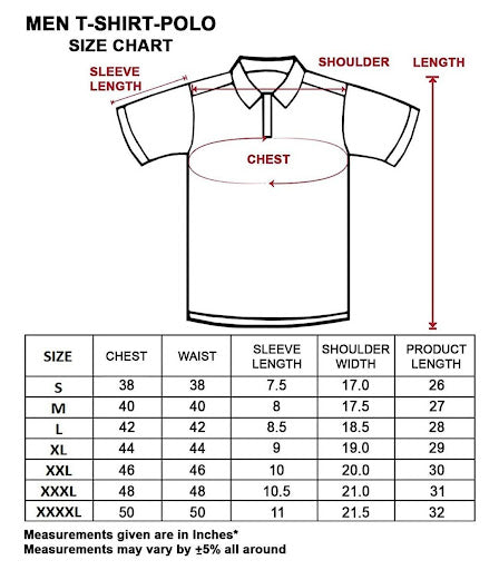 Size chart for a Polo T-Shirt - Find the Right Size for You – Gloot