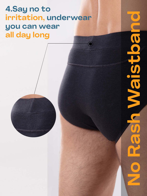 Buy Gloot - Men's Stretch Briefs, Anti-Odour Tech, Butter Blend Fabric &  Cool Mesh Zones, No Rash Elastic