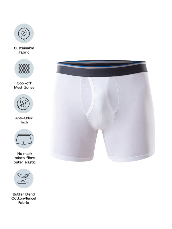 JS One Mens Underwear Boxer Brief Short Underpant Knicker Anti-Odour Soft  Regular Comfortable & Breathable Smooth Fabric for Long Day Wear Elastic  Fastening - Light Blue (XL) : : Fashion