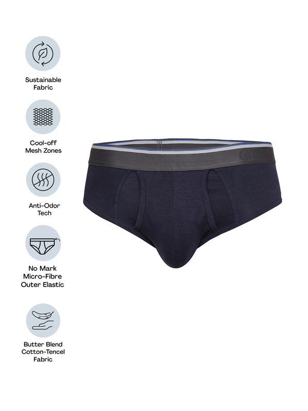 Buy Gloot - Men's Stretch Briefs, Anti-Odour Tech, Butter Blend Fabric &  Cool Mesh Zones, No Rash Elastic