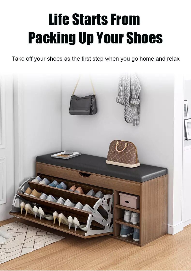 Italian Style Ultra Thin Shoe Cabinet With Large Capacity For Home