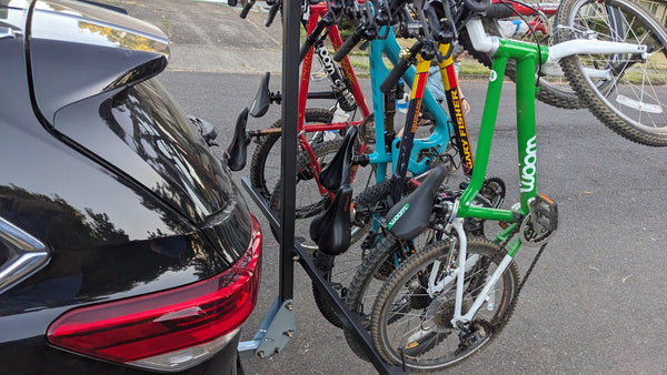 fast loading bike rack for kids bikes and mountain bikes 