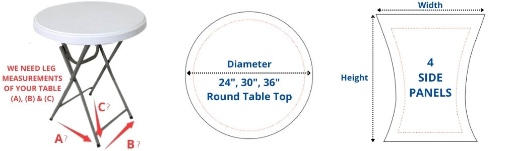 Round Form Fitting Standard & Cocktail Table Covers