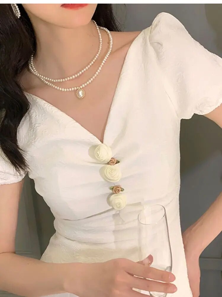 Lizakosht Summer Elegant Women Bodycon Vintage Midi Dress Vestidos Female Slim Party New Clothes - Image 10