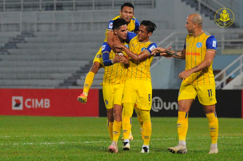 Players from the Sabah FC mens soccer team 