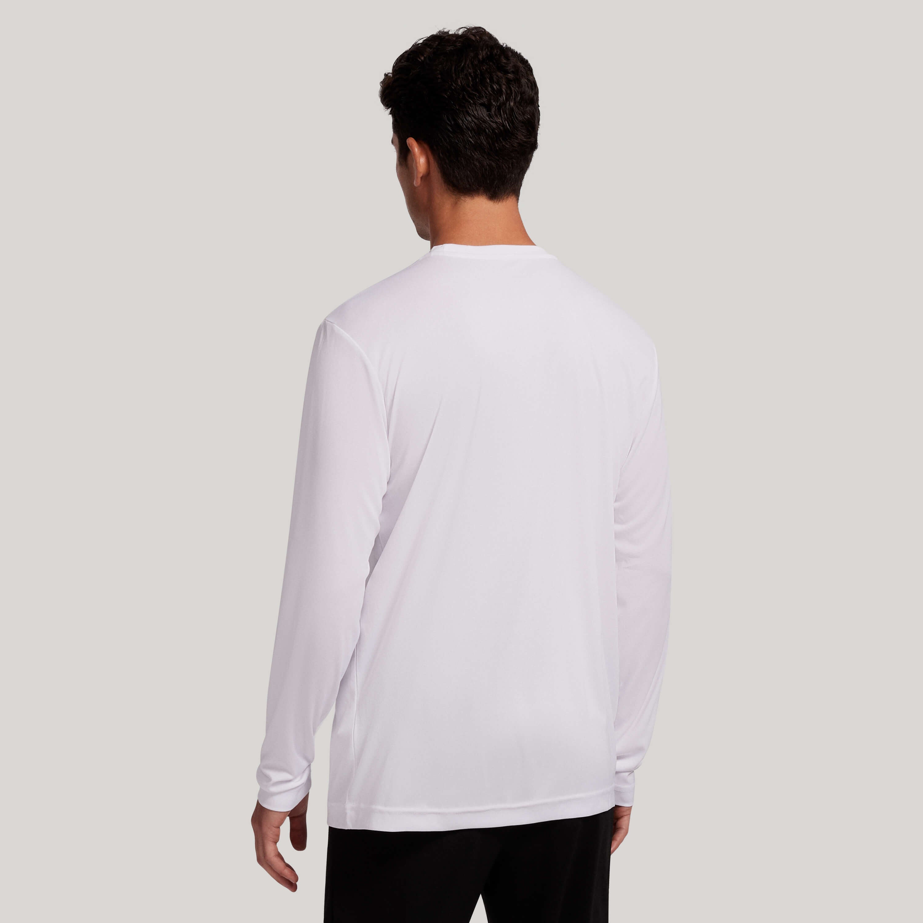 Men's White Multi-Sport Long Sleeve Tee