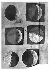 Galileo's ink renderings of the moon: the first telescopic observations of a celestial object.
