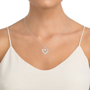 10K WHITE GOLD 0.04 CTW DIAMOND HEART Pendant