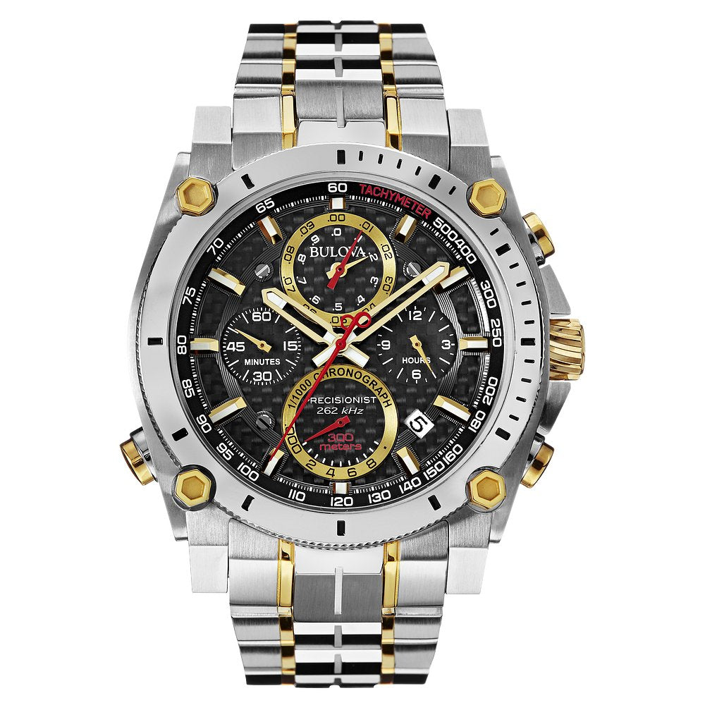 Men´s Bulova Precisionist Diamond Gold-Tone Stainless Steel Watch