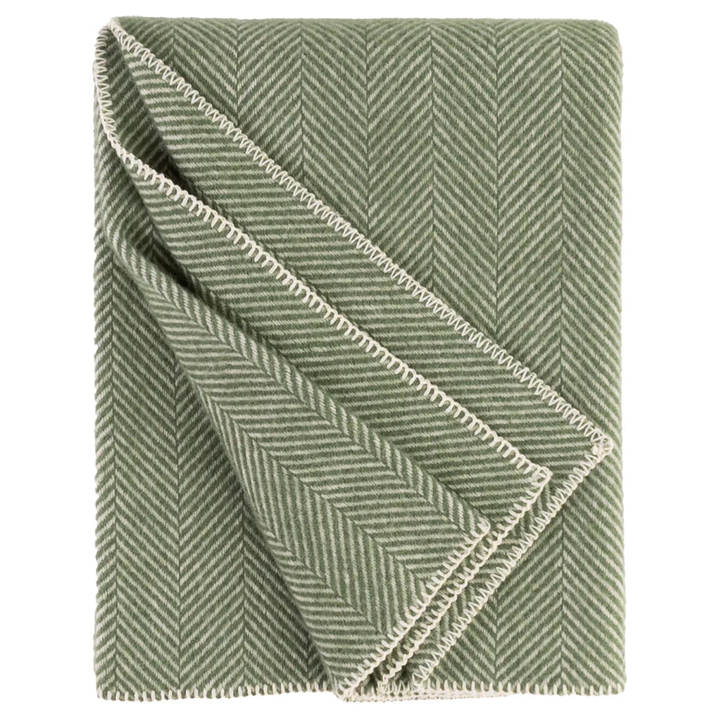 Highland Tweeds BIG Throw ~ Evergreen Herringbone ~