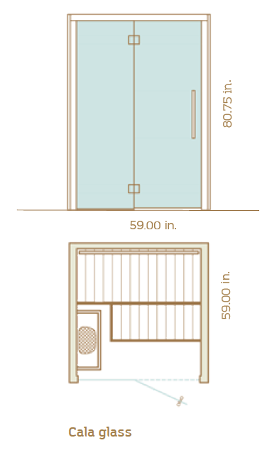 Auroom Cala Traditional Sauna | Glass