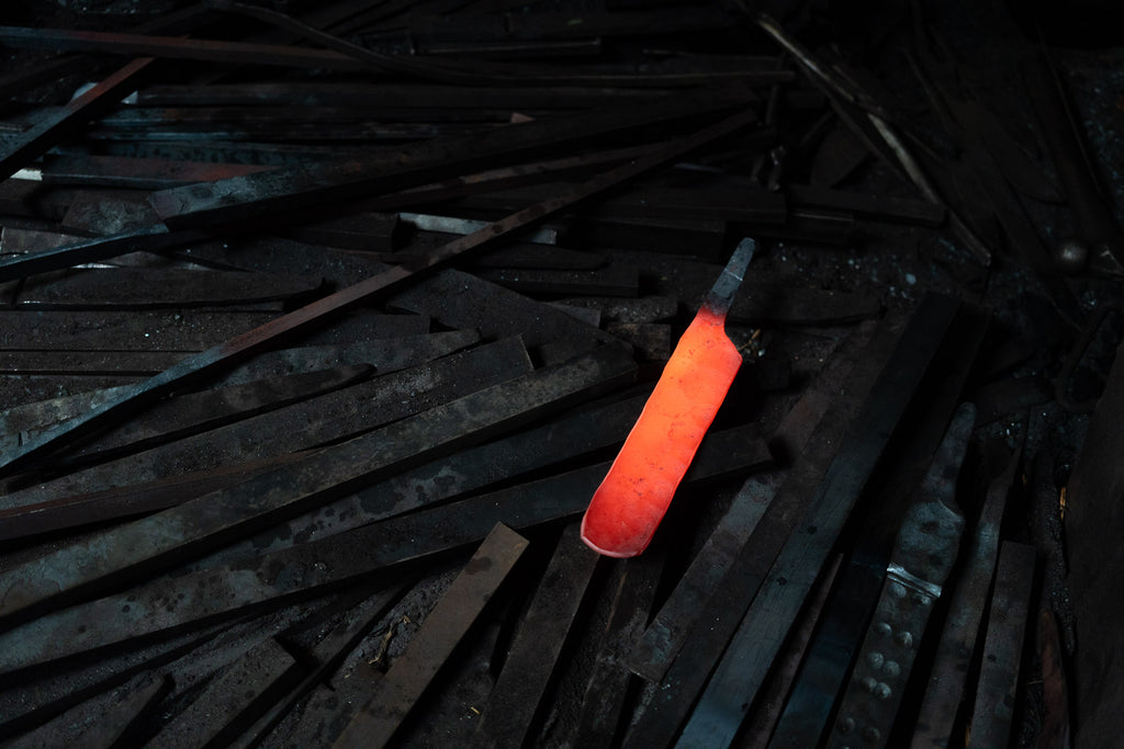 red glowing forged blade