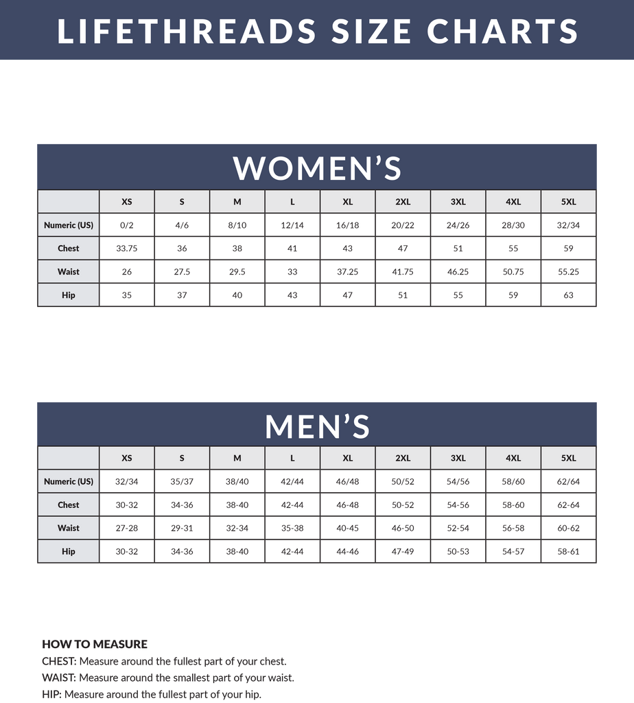 Lifethreads sizing chart 1