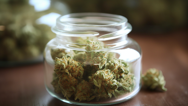 Buds in glass jar