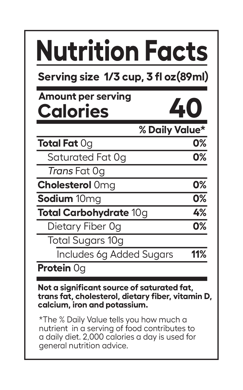 CProductNutritionals_MargaritaMix  Nutritional Information
