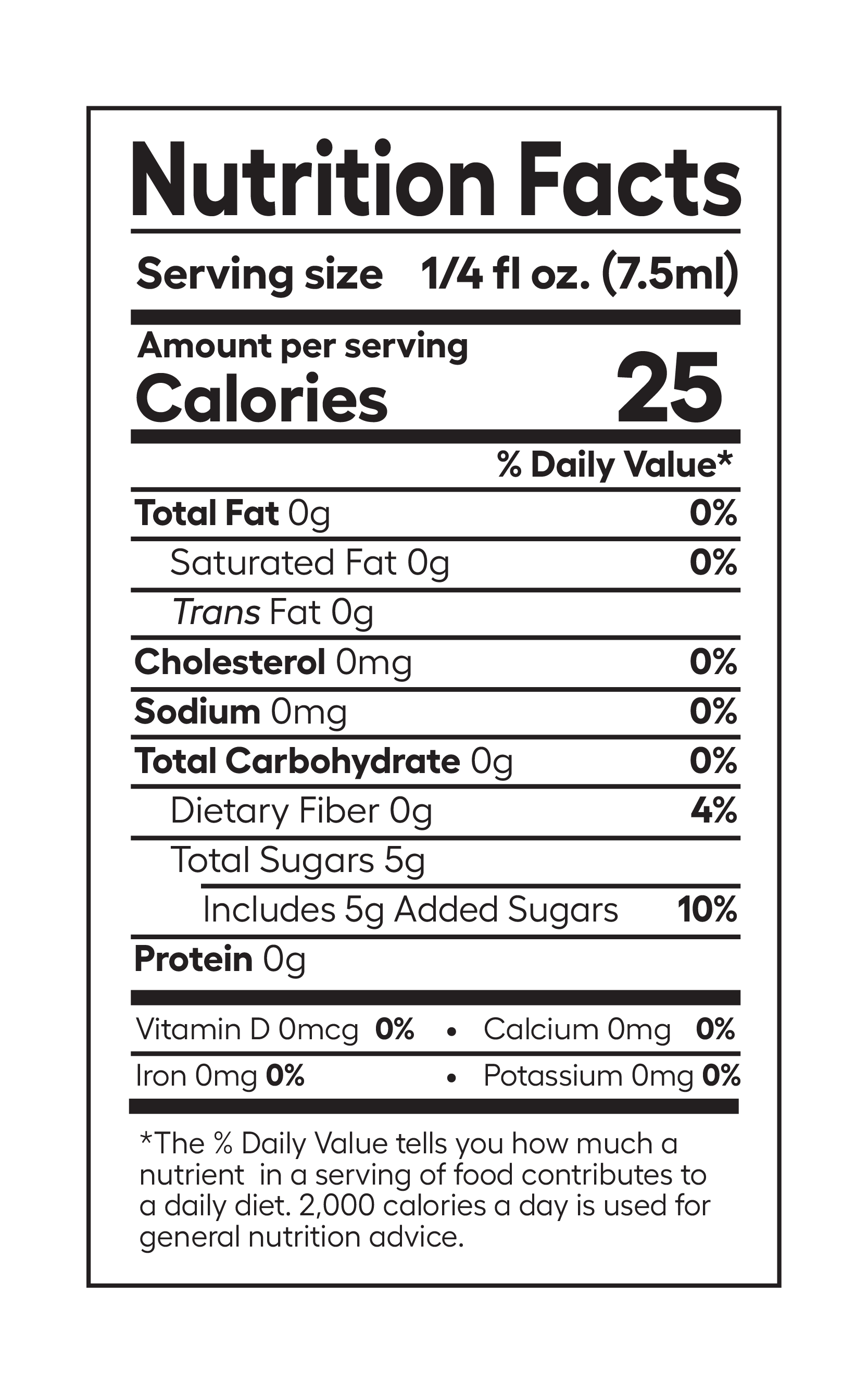 BlACK CHERRYSYRUP  Nutritional Information