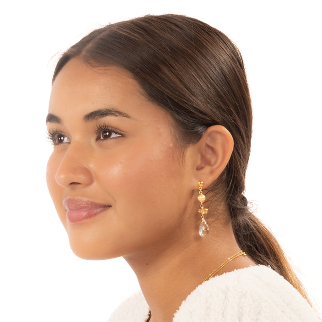 Yellow earrings: Moede Trend 2024