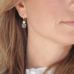 boucles d'oreilles faites à la main avec améthyste verte