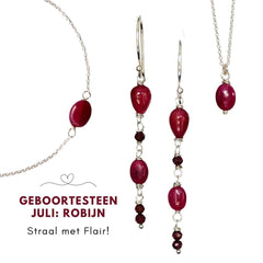 Jewelry set with ruby