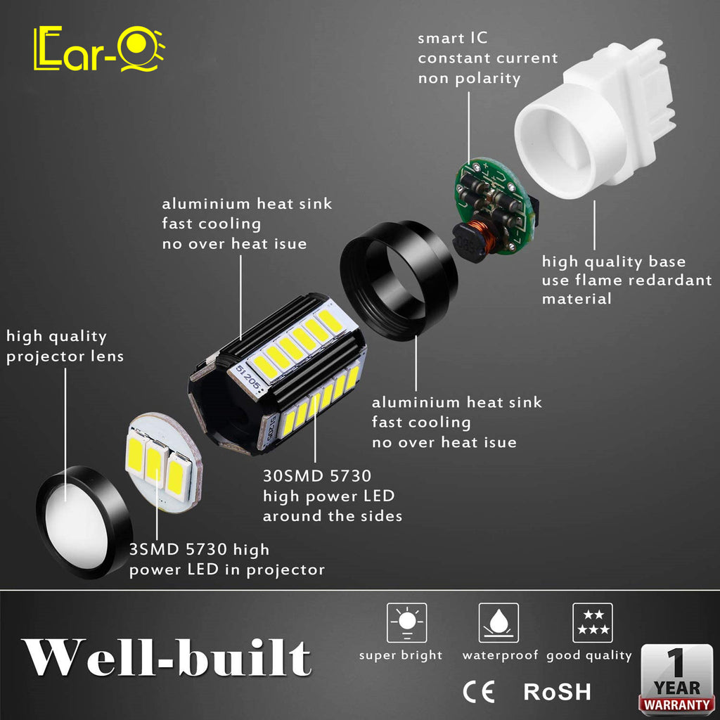 3156-3157-LED-Bulbs-strobe-3057-White-Back-Up-Reverse-brake-Light