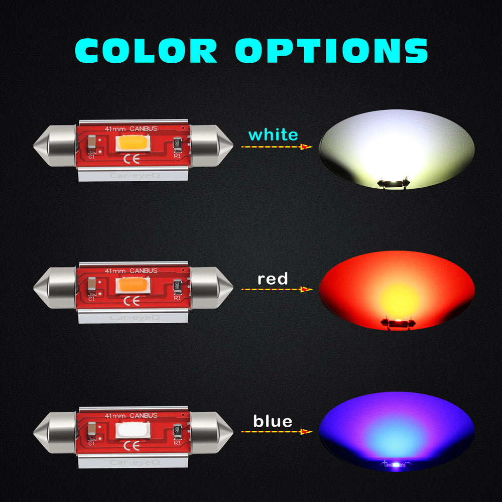 6418-c5w-Festoon-led-bulb-36mm-blue-white-red-lights-12v
