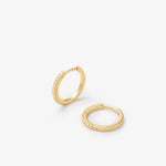 18k Gold Plated Flush-set Cubic Zirconia Earrings - 1.77 cm