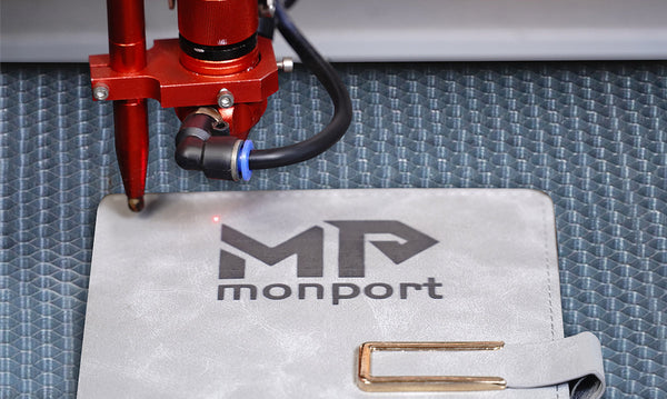 CNC Laser Engraving & Cutting Custom Leather Patches on Vimeo