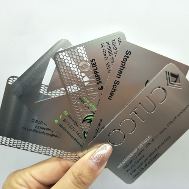 laser engraving metal business cards