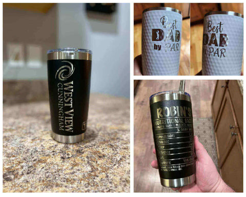 Laser Engraving Stainless Steel Tumblers