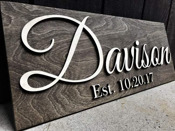 Laser cutting business sign 